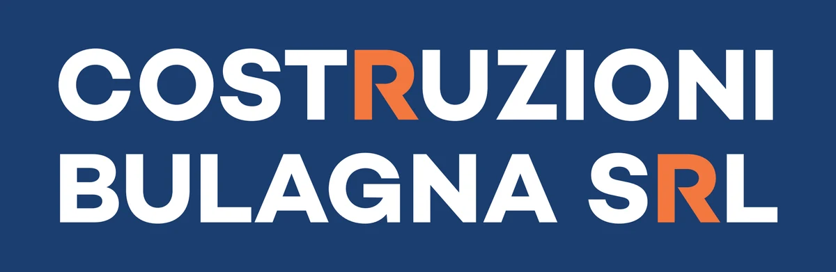La lettera R ridisegnata nel logotipo Costruzioni Bulagna