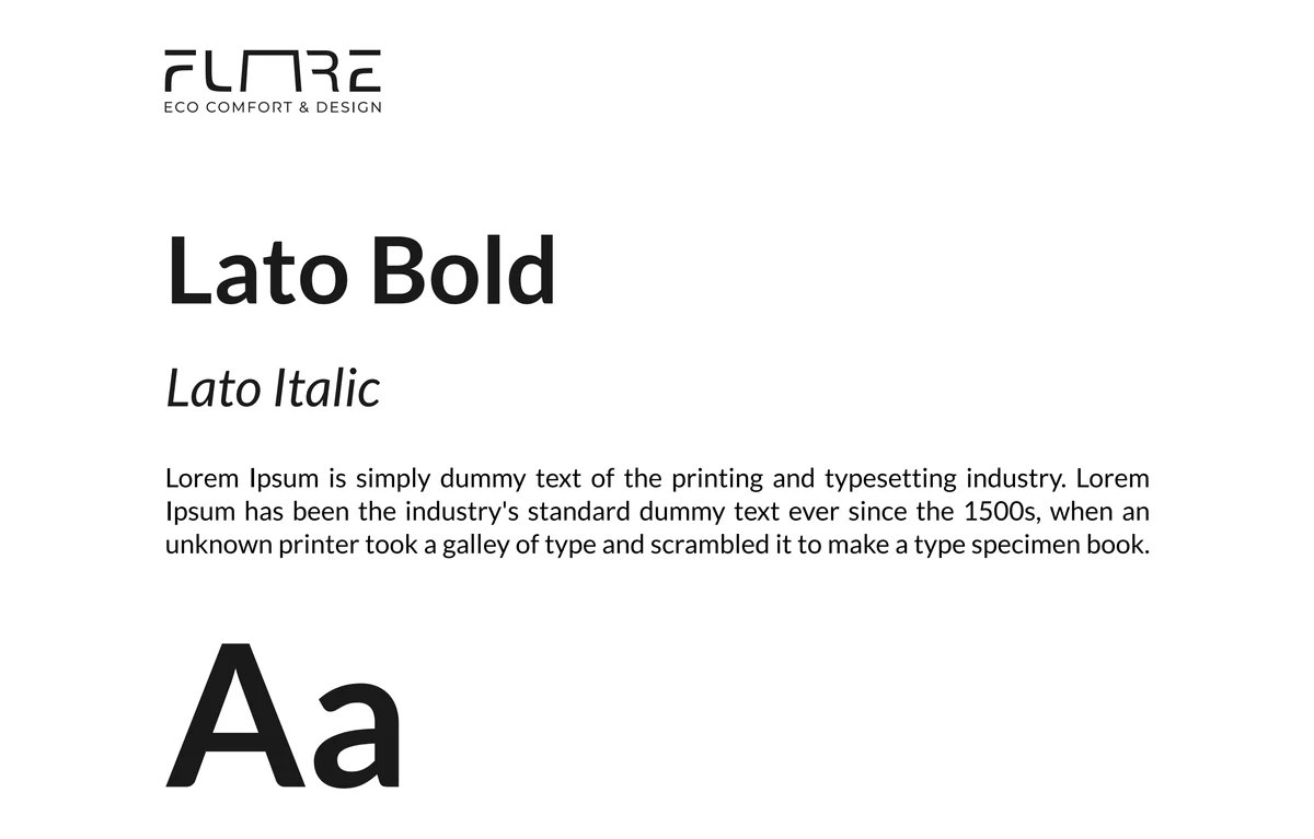 Il carattere Lato nei pesi Bold e Italic, con un testo di esempio