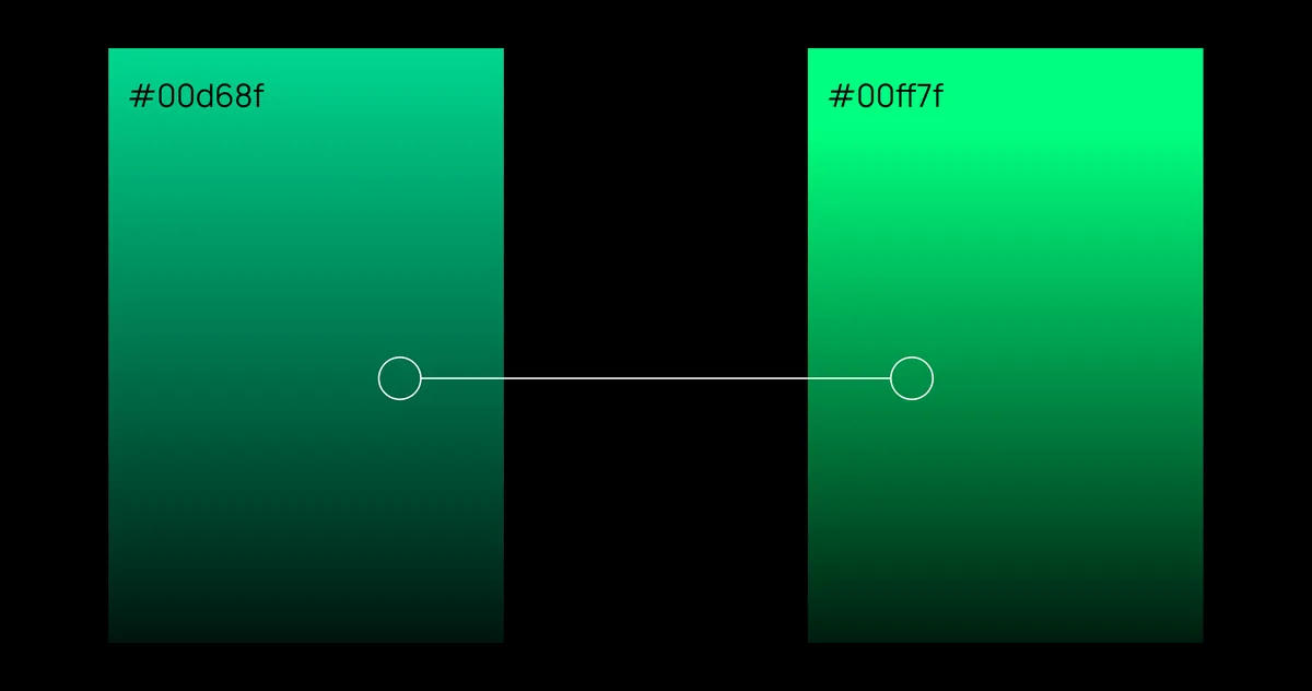 Il passaggio dal verde precedente al lime green nella palette ZerooPay