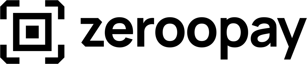 Il marchio ZerooPay completo: simbolo a mirino e logotipo