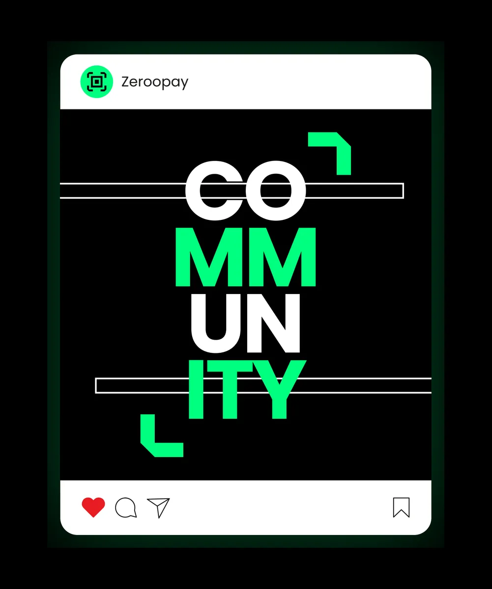 I contenuti social ZerooPay coordinati al sistema visivo del marchio